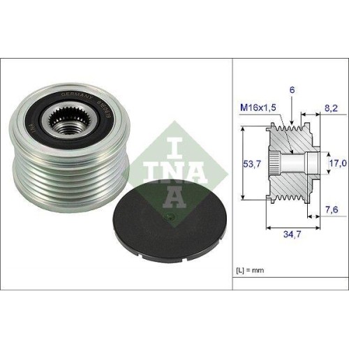 Generatorfreilauf Schaeffler INA 535 0224 10 FüR Opel Vauxhall General Motors-image