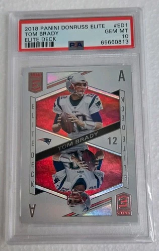 2018 Panini Donruss Elite; Elite Deck; Tom Brady; PSA 10