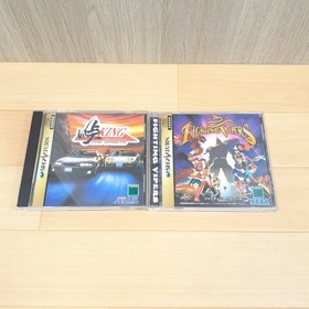 Sega Saturn Console with 2 Virtua Stick controllers & 5 games Japan Gray tested