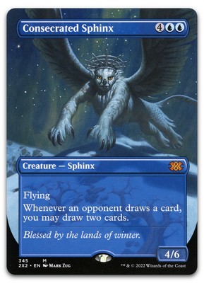 Consecrated Sphinx (Borderless) #345 (NM) Double Masters 2022 2X2 Magic MTG