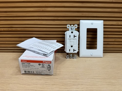 #ad Legrand Radiant 2097TRW Tamper Resistant GFCI Duplex Receptacle 20 Amp 125V New $9.99