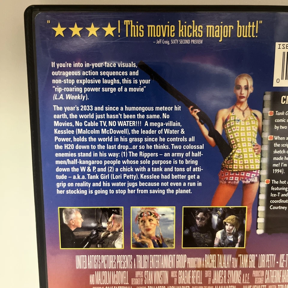 Tank Girl DVD+Insert Paper Good condition DVD Lori Petty, Avant Garde Cinema - Image 4 of 4
