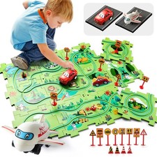 26 PCS Electric Puzzles Racer Kids Car Tracks for Toddlers 2-4 Year Old with ...