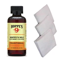 Gun Cleaner Solvent with Package of Quality Cotton Cleaning Patches for .308, 32