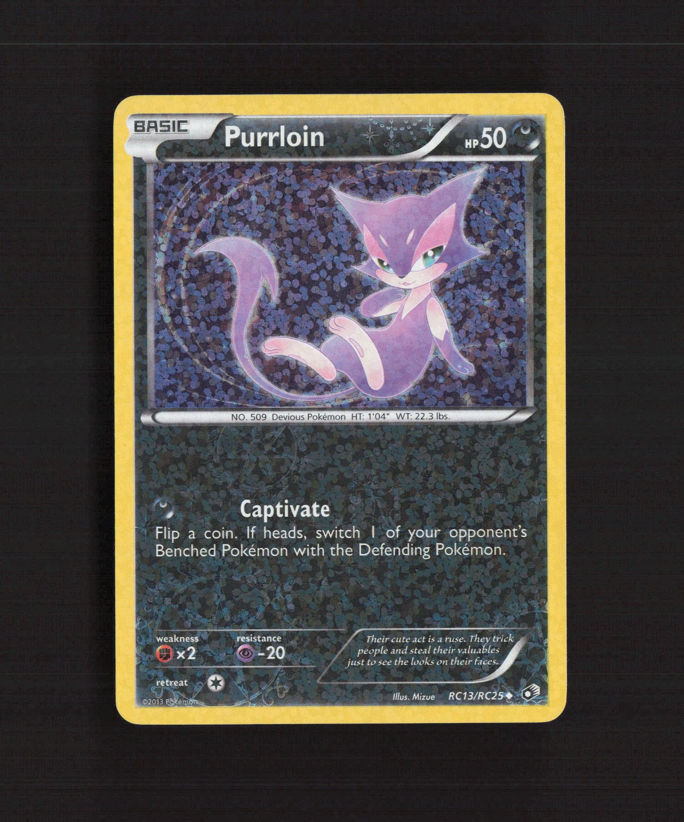 Purrloin RC13/RC25 Legendary Treasures Reverse Holo Pokemon Card MP