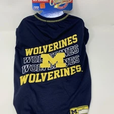 Michigan Wolverines NCAA Graphic Dog Tee Shirt Dogs Cats Sporty Pets First Large