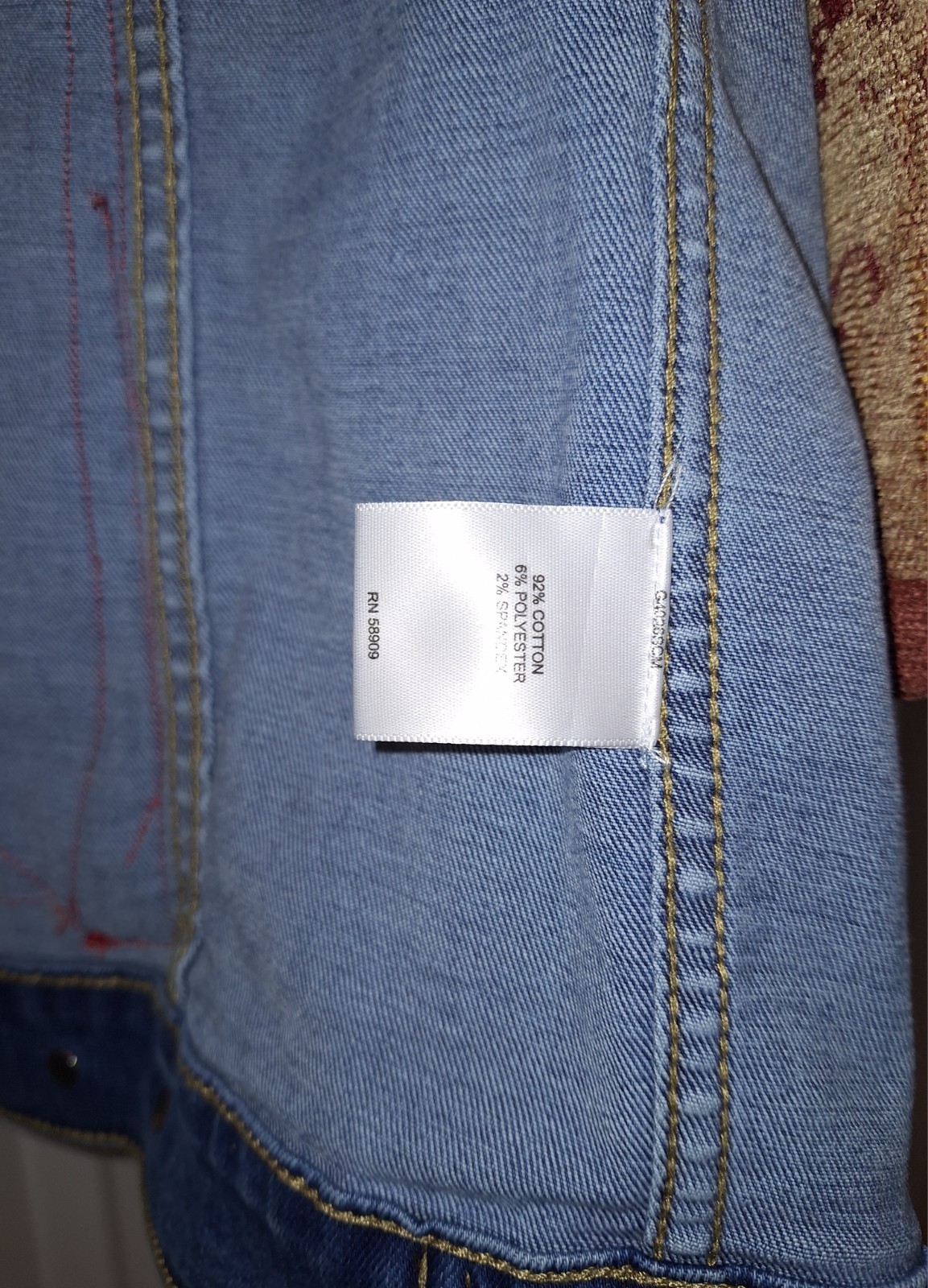 Boho GIGI Denim Jacket Customized Patchwork Tapes… - image 12