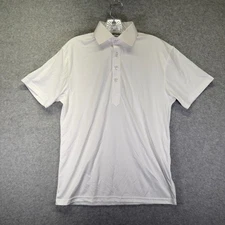 Collars & Co Dress Collar Polo Shirt Mens Small White Performance Stretch Golf