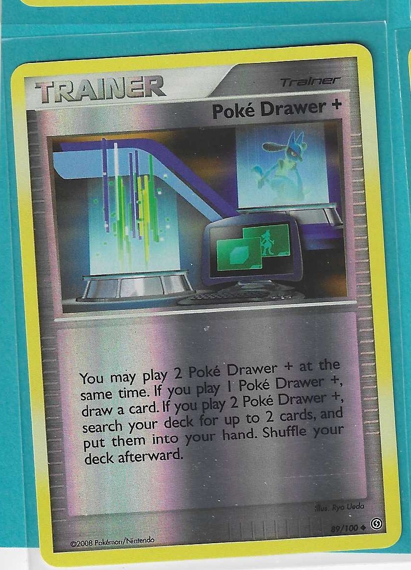 Pokemon Stormfront "Trainer - Poke Drawer +"  89/100  Reverse Holo    X1