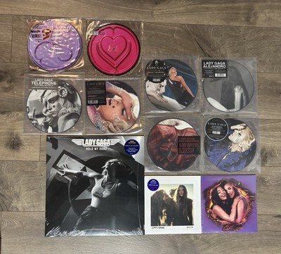 LADY GAGA! LIMITED EDITION 7'' PICTURE DISC + Hold My Hand Singles Lot of 11