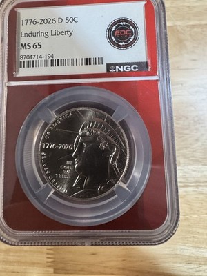 1776-2026-D Enduring Liberty Half Dollars NGC MS65