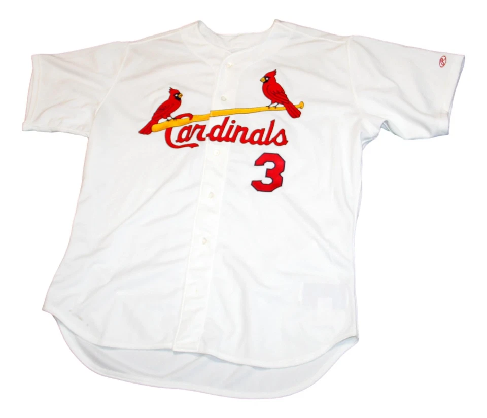 Camiseta deportiva firmada por Édgar Rentería Rawlings auténtica de los Cardenales de San Luis JSA Foto 4 de 4