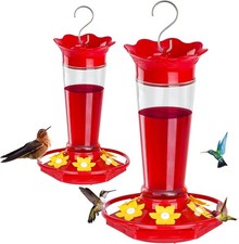 Plastic Hummingbird Feeders for Outdoors -, Ant Bee Proof, 6 Feeding Ports,