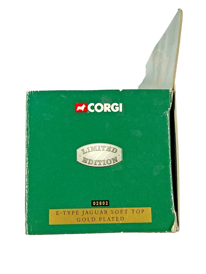 Jaguar E-Type Soft Top Gold-Plated 1:43 Scale 02802 Corgi Limited Edition  Boxed - Image 4 of 4