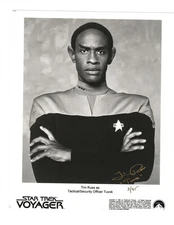 STAR TREK Autograph TIM RUSS "Tuvok" Signed 8X10 VOYAGER Press Kit Photo w/ COA