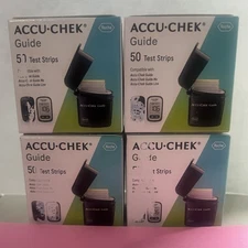 ACCU-CHEK Guide Test Strips (4 Pack of 50) Free Ship NEW Sealed 2/27-6/26