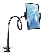 Flexible Gooseneck Tablet Holder, 360° Adjustable Phone Mount with Sturdy 