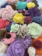 100 Sola Wood Flowers Multiple Colors Sizes Shapes Styles 1 1/4  - 4  Loose Lot