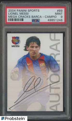 Carte Sportive Ronaldinho Panini 2004 FC Barcelona #49 - Gradée PSA 6 - Mega Cracks