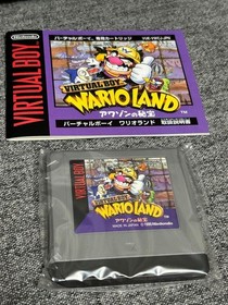 Virtual Boy Wario Land Treasure of the Awazon w/ Box Manual VUE-P-VWCJ 1995
