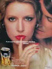 1970 Nuance Perfume by Coty capture someone's attention whisper vintage Ad 