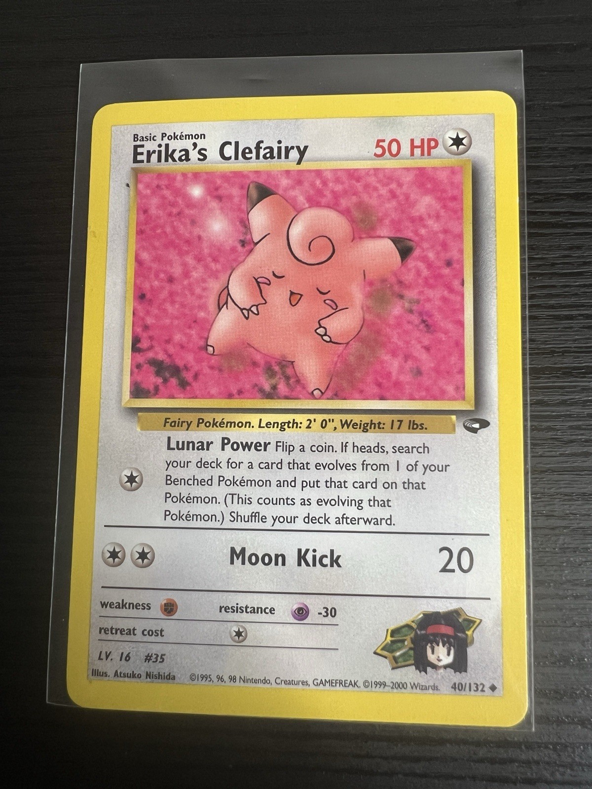 Erika’s Clefairy 40/132 Gym Heroes WOTC Vintage Pokémon Card 2