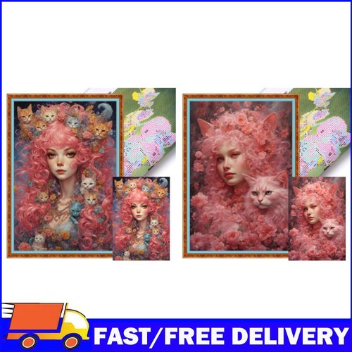 Full Embroidery Eco-cotton Thread 14CT Printed Girl Cross Stitch Kit ...