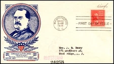 Scott 827 22 Cents Cleveland WSE/Clifford FDC Addressed Planty 827-58