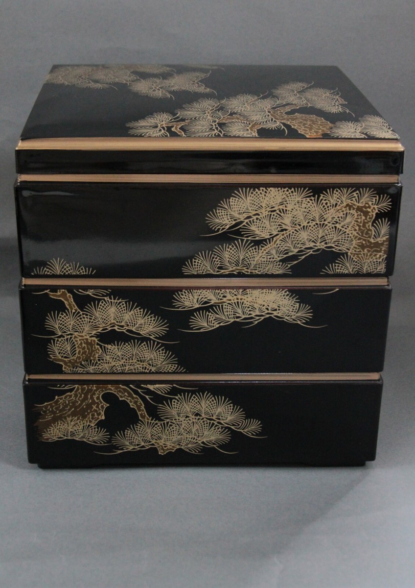 BENTO BOX/JUBAKO scatola giapponese da Bento laccata rossa