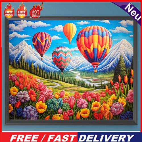 Paint By Numbers Kit On Canvas DIY Oil Art Hot Air Balloon Picture Decor 50x40cm - Photo 1 sur 12