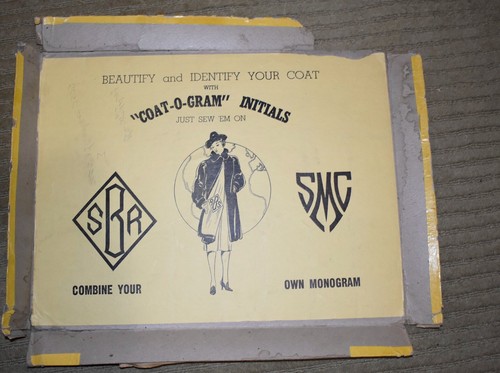 Antique Coat A Gram Embroidery initals Monogram Alphabet Mink Fur Coat 1930s 40s - Picture 6 of 6
