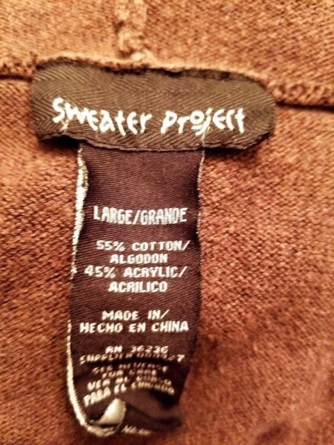 Suéter Project Mujer Cárdigan Suéter Camisa Top Blusa Talla L Grande Marrón Foto 2 de 3