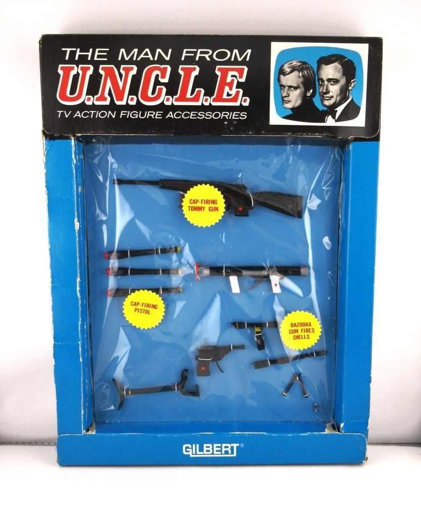 Vintage 1965 MAN FROM UNCLE Gilbert Action Figure Arsenal Set Rare Collectible UNCLE Accessory