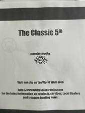 CLASSIC 5 ID WHITES METAL DETECTOR MANUAL INSTRUCTIONS NEXT DAY SHIPPING