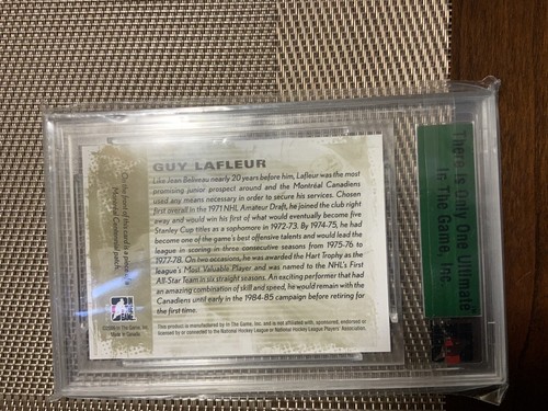 2008-09 ITG Ultimate Memorabilia Silver Base Patch Guy LaFleur #48/90 - Picture 2 of 2