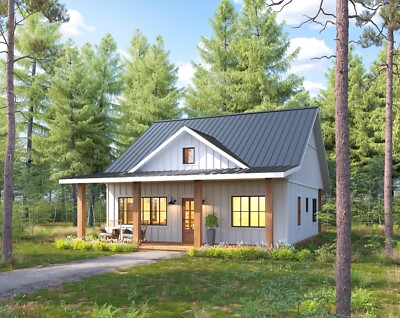 30 x 30 American Cottage Architectural & Construction Plans - PDF Download