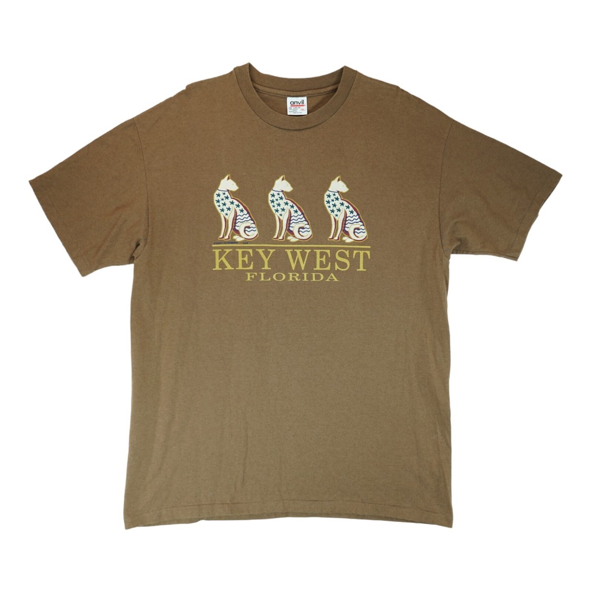 Vintage Anvil Pre-Shrunk T-Shirt Key West, Florida XL Made In USA 