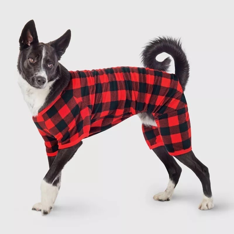 Doggy Pajamas Buffalo Plaid Pajamas For Dogs Pet Supplies Red