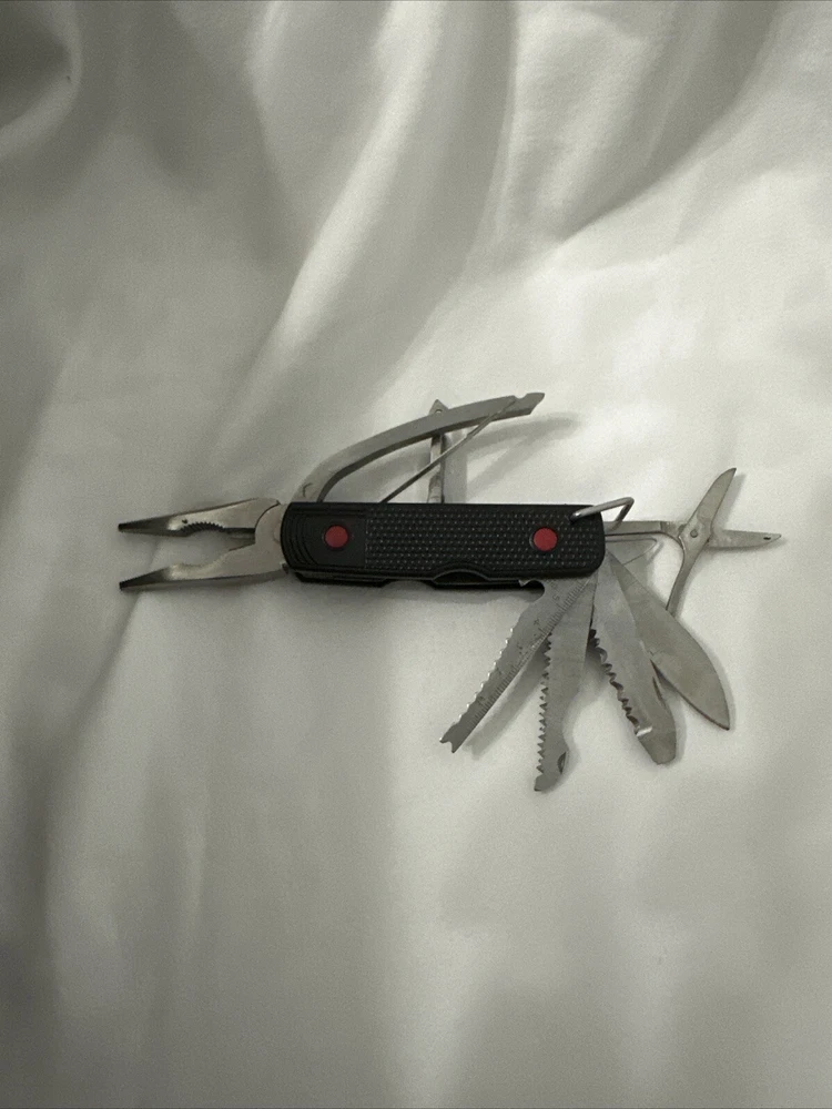8-in-1 Multi-Tool with Needle Nose Pliers Screwdriver Scissors Ruler