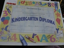 Kindergarten Diploma Certificate NEW PACK OF 25
