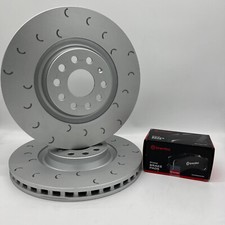 Skoda Fabia MK1 VRS Front Brake Discs C Hook Pair with Brembo Pads - 288mm
