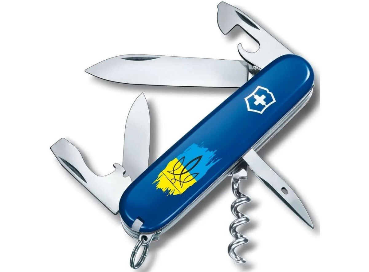 Navaja Suiza Victorinox Ucrania Bandera Tridente Ejército Bolsillo Clásico Nuevo Multi-Herramienta