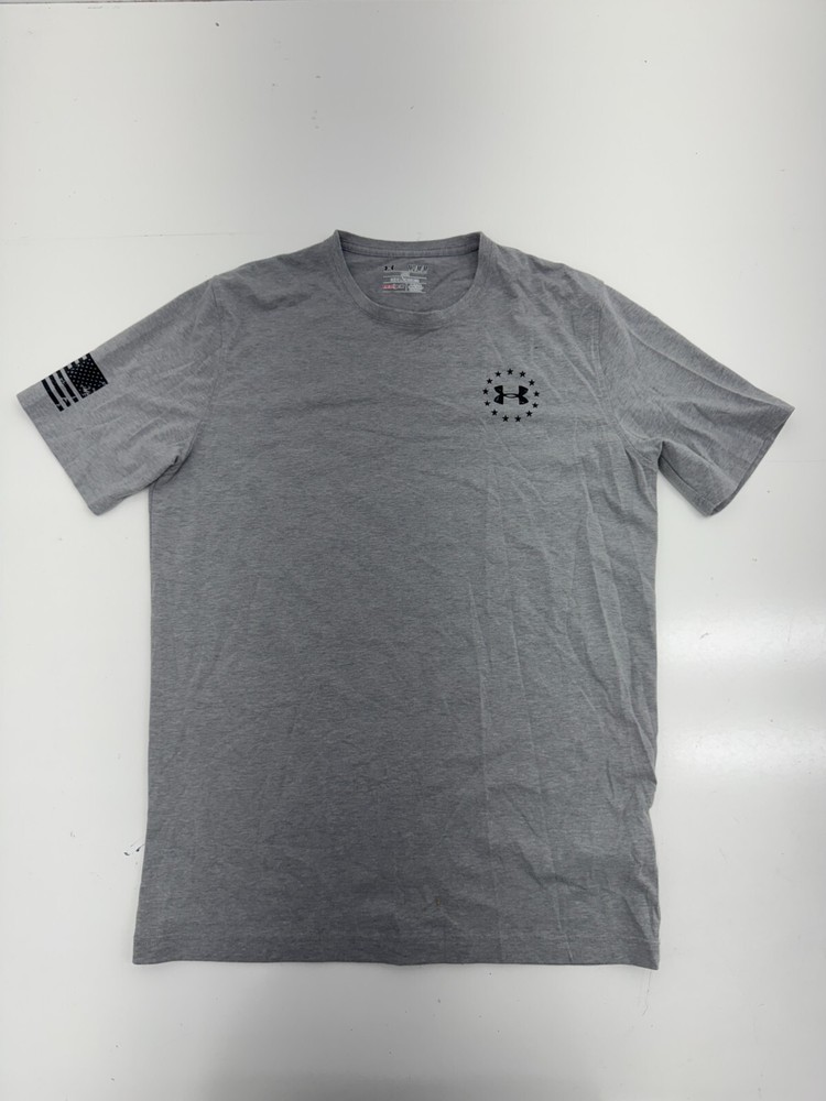 Under Armour Grey Loos Fit Short Sleeve Shirt Mens Size Medium