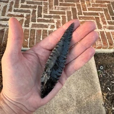 Excelsior Dagger Knife 5 3/8" Obsidian Clear Lake CA Perino Jackson COAs G10