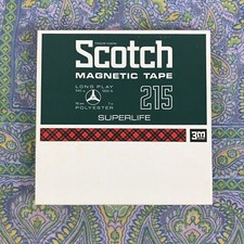 Scotch 3M 215 Magnetic 7" Reel To Reel Tape Long Play Superlife 540m 1800ft