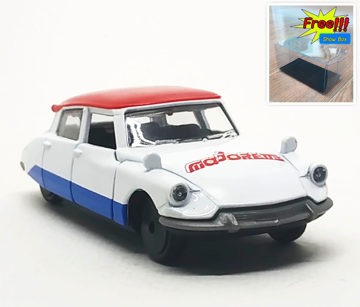 Majorette Citroen DS19 White Blue / Red Roof 1:59 (3 inches) no