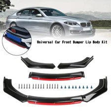 4PCS Car Front Bumper Lip Body Kit Splitter Spoiler Diffuser Protector