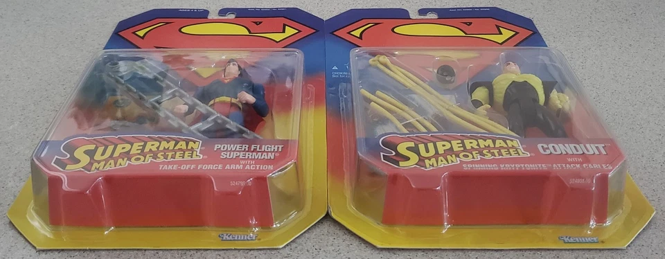 JUEGO DE DOS FIGURAS DE ACCIÓN SUPERMAN HOMBRE DE ACERO SUPERMAN Y CONDUCTO Foto 2 de 4
