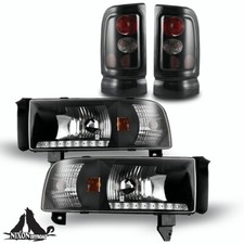 94-02 For Dodge Ram 1500 2500 3500 Led Headlights Corner Tail Lights Smoke 94-02 For Dodge Ram 1500 2500 3500 Led Headlights Corner Tail Lights Smoke
