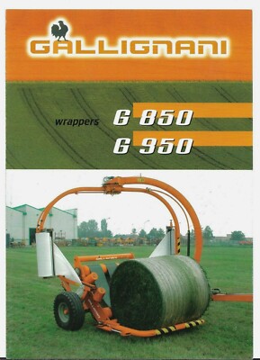 Gallignani Ballenwickler 2006-07 UK Markt ausklappbar Verkaufsprospekt G850 G950